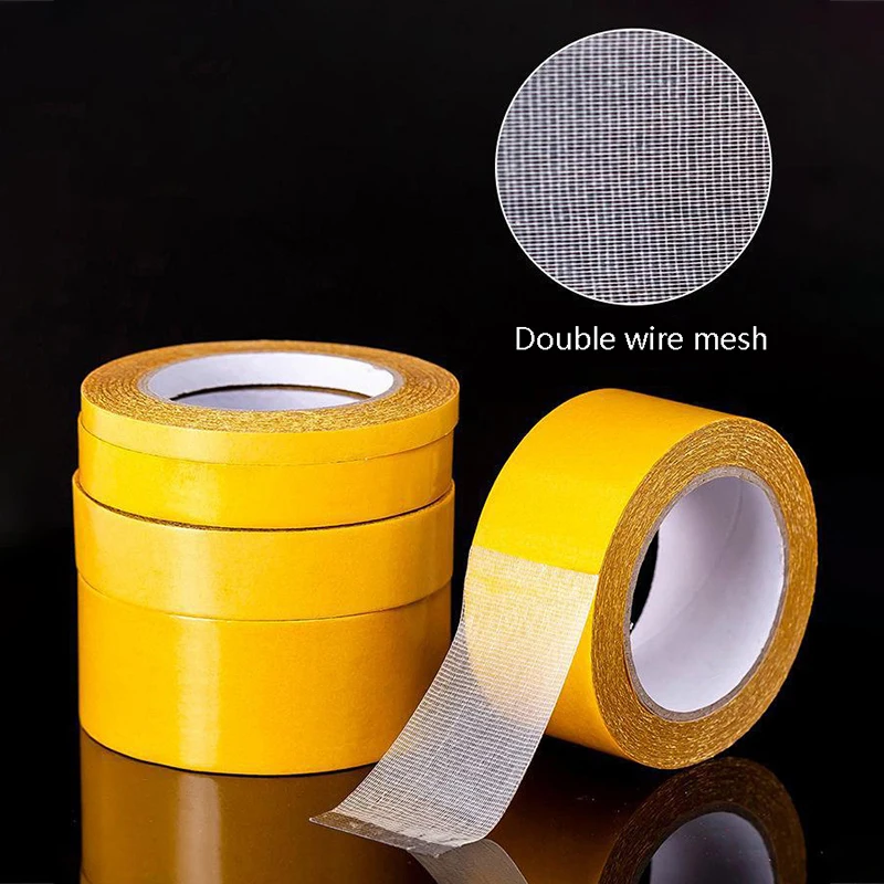 1Roll 10M Strong Fixation Double Sided Tape Translucent Mesh Waterproof Super Traceless High Viscosity Carpet Adhesive Tape Wide