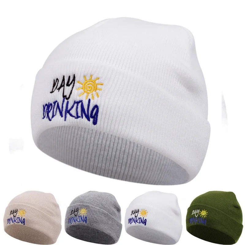 

Hot Selling Luxury Winter Warm Beanie Hat Knitted Embroidery Cotton Skullies Beanies Outdoor Leisure Bonnets Hat for Women Men