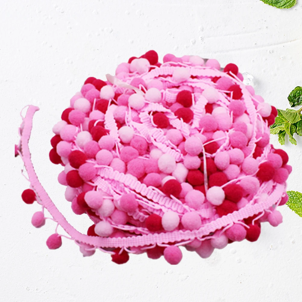 

Diy Sewing Accessory Ball Trim Fringe Multicoloured Pom Lace Tassel Color Balls Polyester Fibre