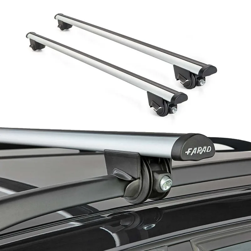 Roof Rack Cross Bars For Audi A6 Allroad 2005-2011, Lockable, Gray, 2Pcs