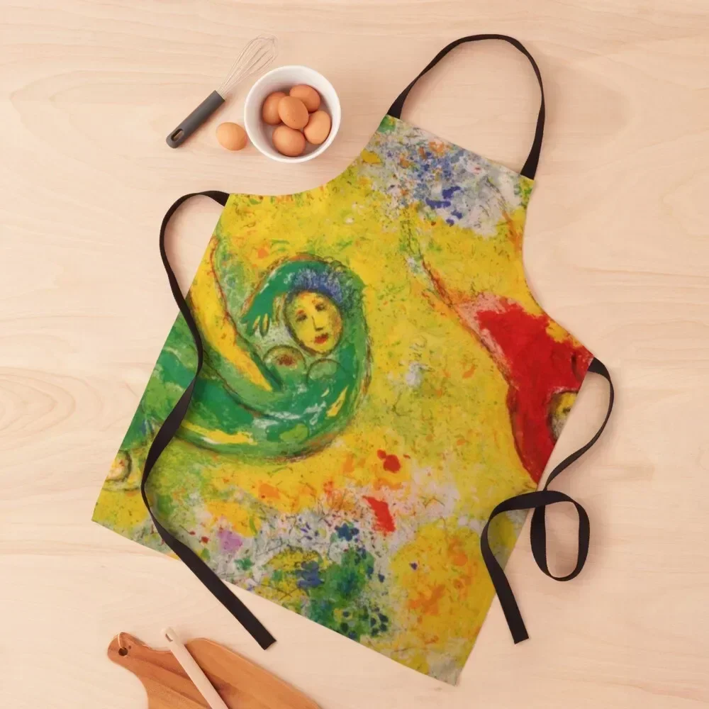 

Lovers by marc chagall Apron For Hairdresser Kitchen Things For Man Dress Apron