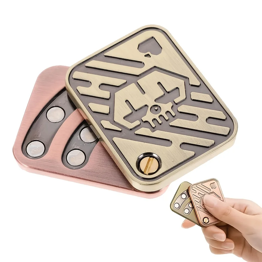 فيدجيت سبينر بوب حل جيروسكوبي ببصمة الإصبع لعبة بطاقة دفع لتقليل الضغط، ألعاب من الفولاذ المقاوم للصدأ هدايا للبالغين