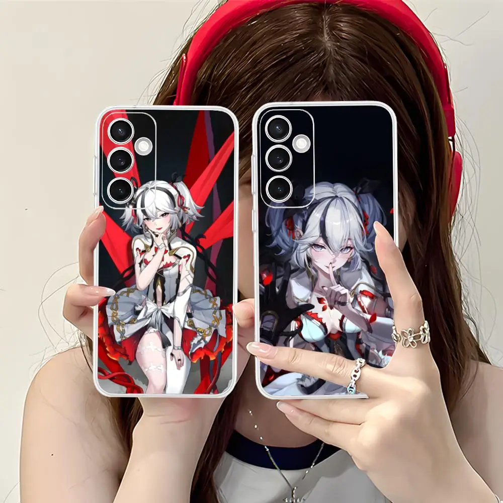 Wuthering Waves Camellya Phone Case for Samsung Galaxy S25 S24 S23 S22 S21Plus FE Ultra Soft TPU Clear Shockproof Cover