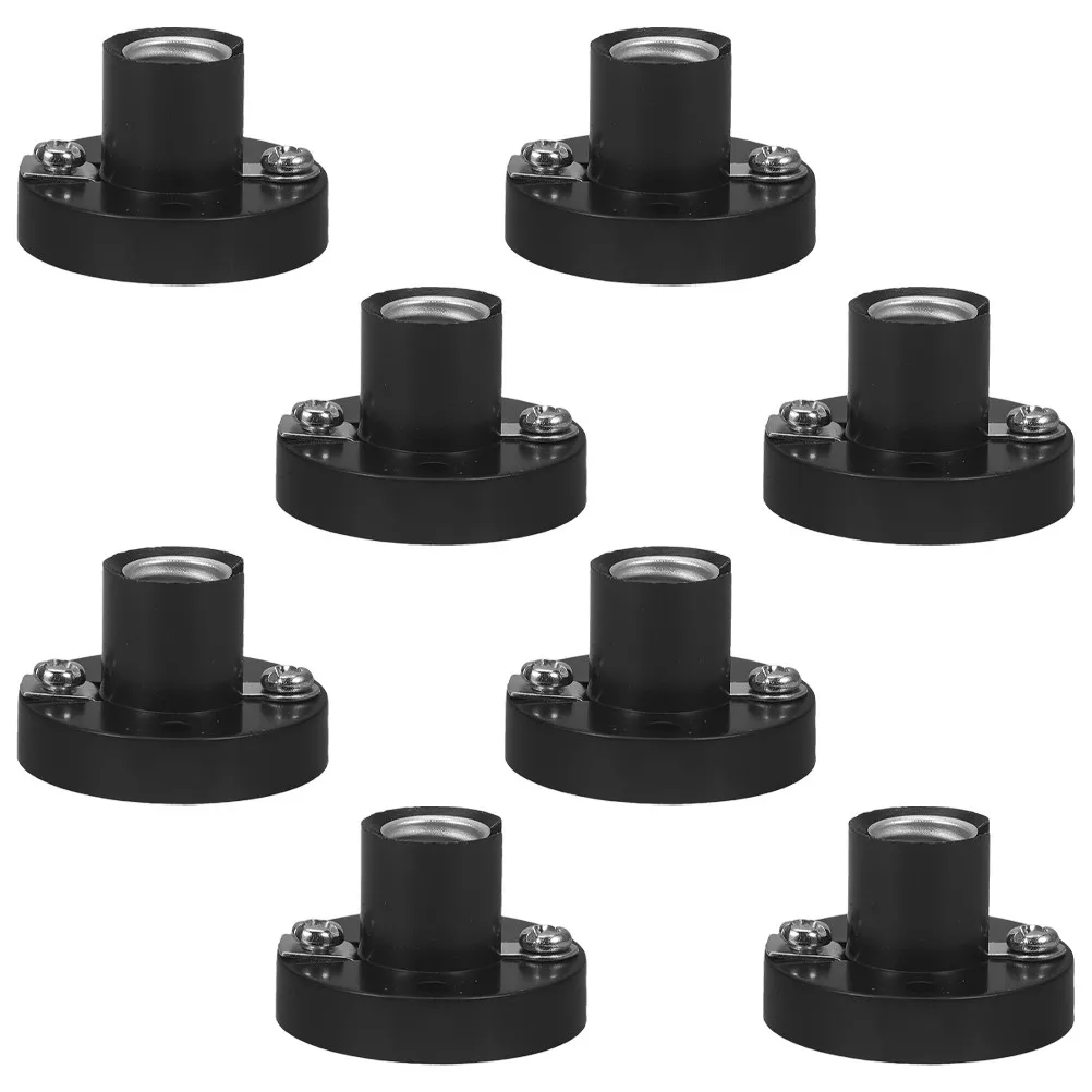 8Pcs Mini Light Bulb Socket Plastic Screw Type Lamp Base Lab Holder for Student Physics Experiments DIY Lighting Accessories