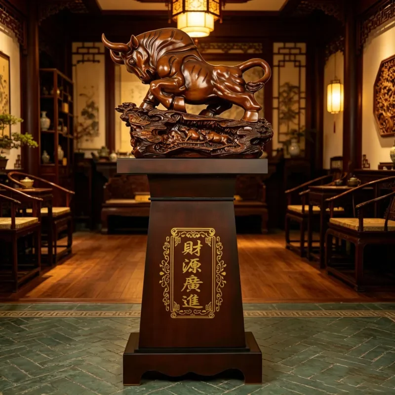 Bull Statue Ornament for Wealth Attraction High End Decor for New Store Opening Office Business Prosperity Wall Street Bull