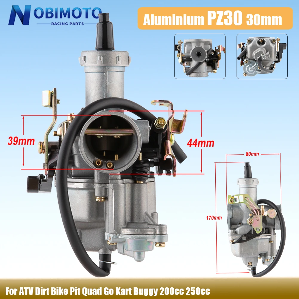 Aluminium PZ30 30mm Carburetor Accelerating Pump Racing 200cc 250cc Carburador For Keihin  ATV Dirt Bike Pit Quad Go Kart Buggy