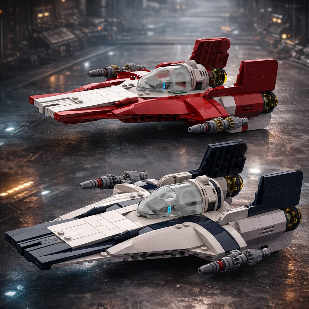 

Конструктор MOC Starfighter: Модель космического истребителя, совместимая с кубиками, увлекательная сборная игрушка для взрослых и детей