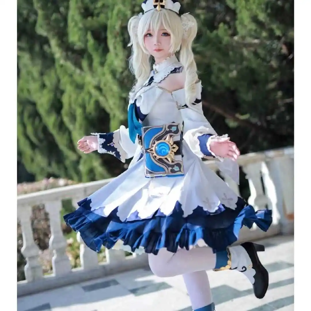 Barbara Gunnhildr Genshin Impact Costume Cosplay Game Halloween Suit Set Party Anime