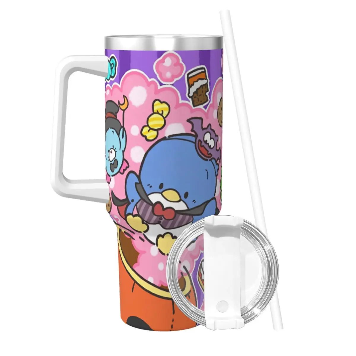 Sanrio Tuxedo Sam Penguin Stainless Steel Tumbler Cute Animal Beach Car Mugs Large Coffee Mug Portable Hot Drinks Water Bottle