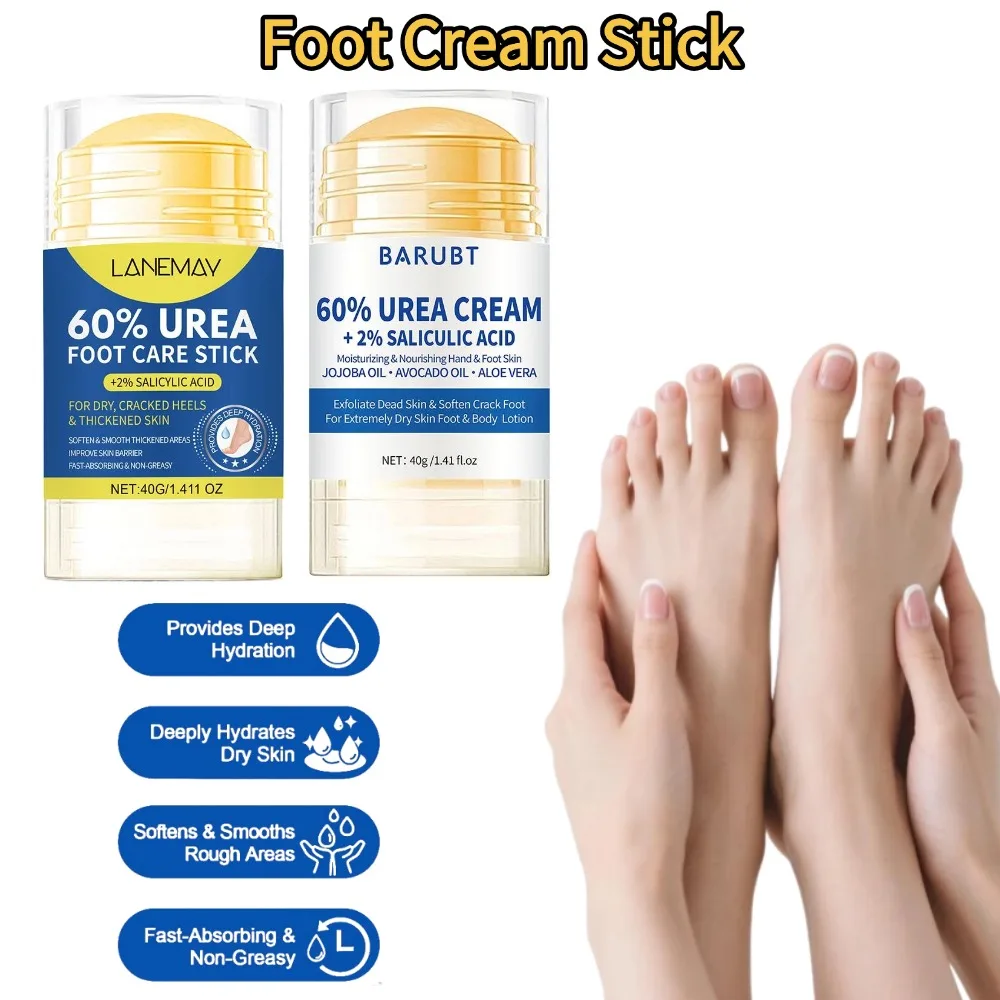 1/3PCS Urea Foot Cream Stick For Thickened Skin Softening Exfoliating Foot Care Balm Ultra Hydrating Cracked Heel Repair Cream