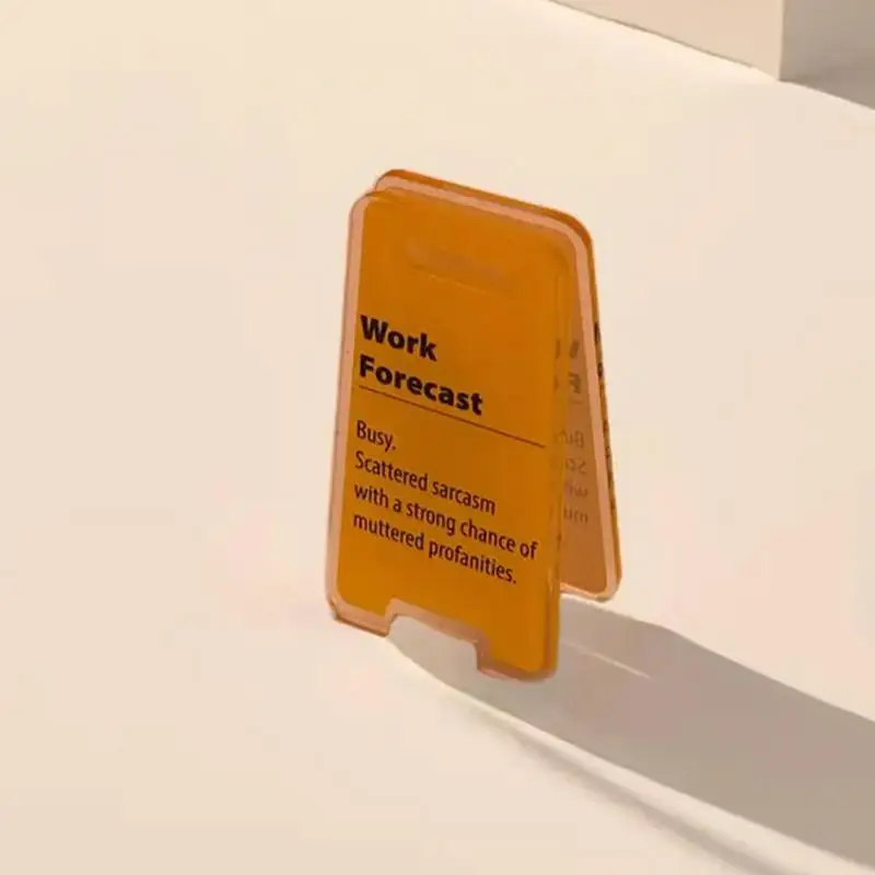 Divertido letrero de advertencia de escritorio acrílico divertido escritorio mordaza señal de advertencia decoración de mesa Clip de notas adultos Humor colegas papelería para