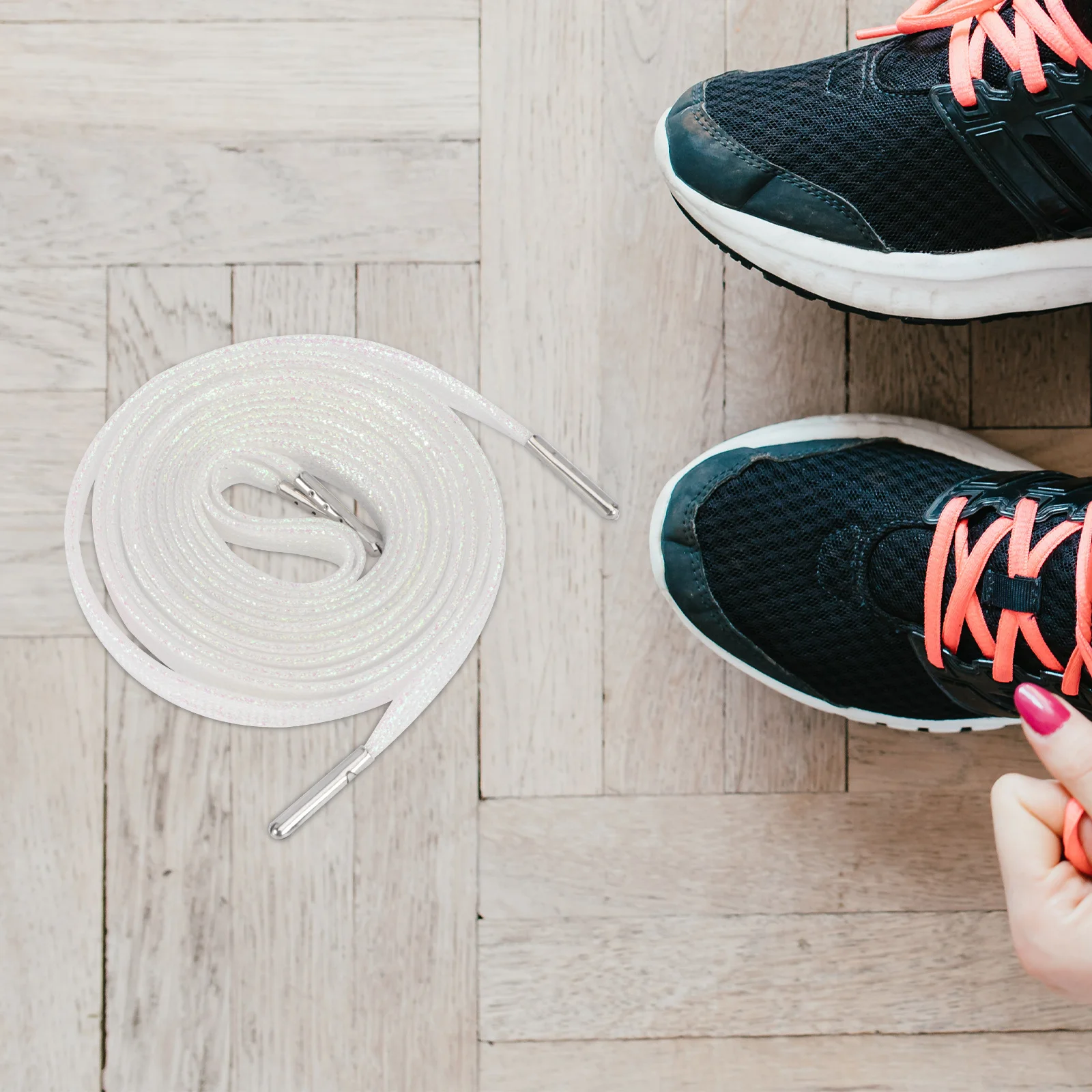 

1 пара шнурков с металлическим наконечником на плоской подошве для спортивного бега, повседневные кроссовки, практичные шнурки для обуви, универсальный кружевной подарок для женщин