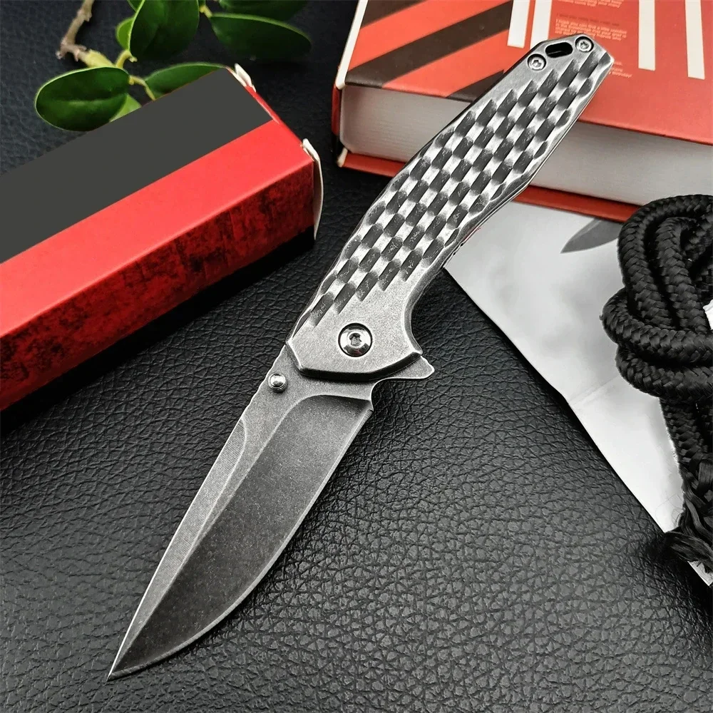 

All-steel KS 1353 Outdoor Tactical Folding Knife 8Cr13Mov Blade Camping Hunting Knife Self Defense Rescue Survival Tool