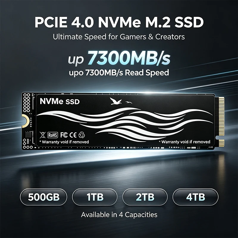 M.2 SSD Hard Disk 2TB 4TB NVMe M2  SSD 500GB PCIe 4.0 Internal Solid State Drive For Laptop Desktop PC