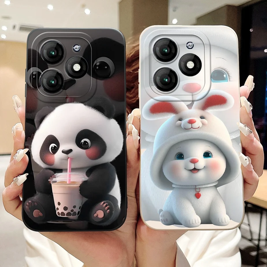 For Itel A70 Case A665L Cute Rabbit Cartoon Cover Shockproof Soft Silicone Phone Case For Itel A70 A 70 ItelA70 Back Cover Coque