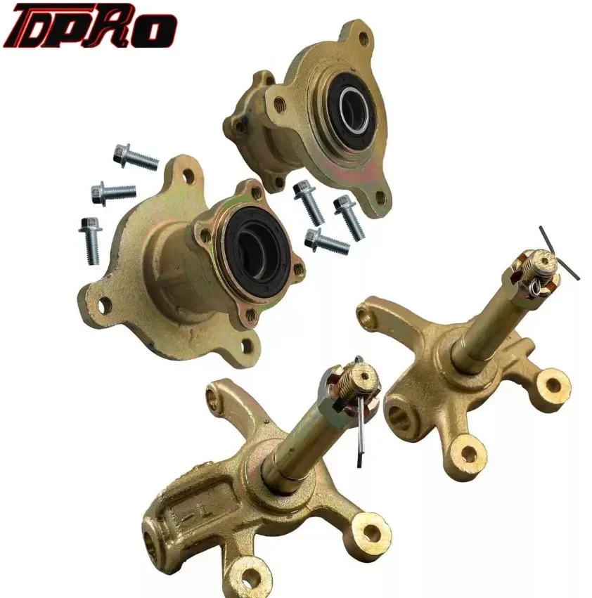 TDPRO Steering Knuckle&4 Stud Front Disc Brake Wheel Rim Hub For Go Kart ATV 4 Wheeler Drift Trike Snow ATV Buggy Spare Part