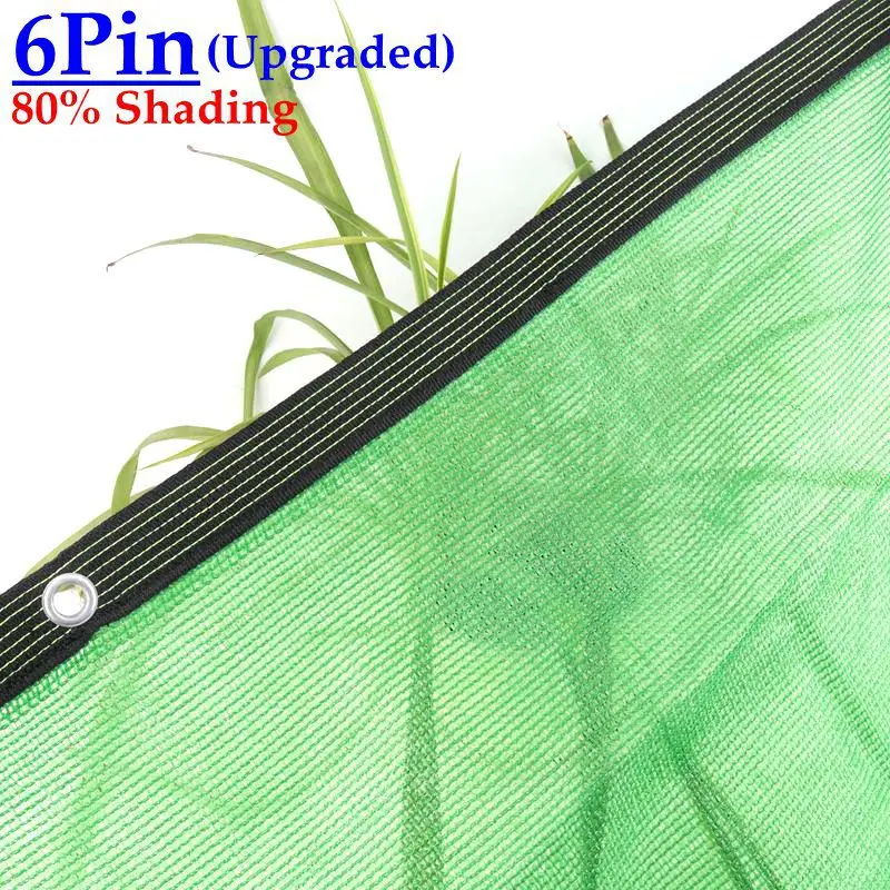 3/6/12Pin Green Sunshade Net Agriculture Greenhouse Cover Mesh Garden Succulents Plants Shelter Swimming Pool Sun Shade Net