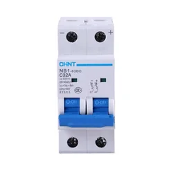 CHINT DC Circuit Breaker NB1-63DC 1P 2P 4P DC500V 6KA C1A 2A 3A 4A 5A 6A 10A 16A 20A 25A 32A 40A 50A 63A Mini DC Circuit Breaker