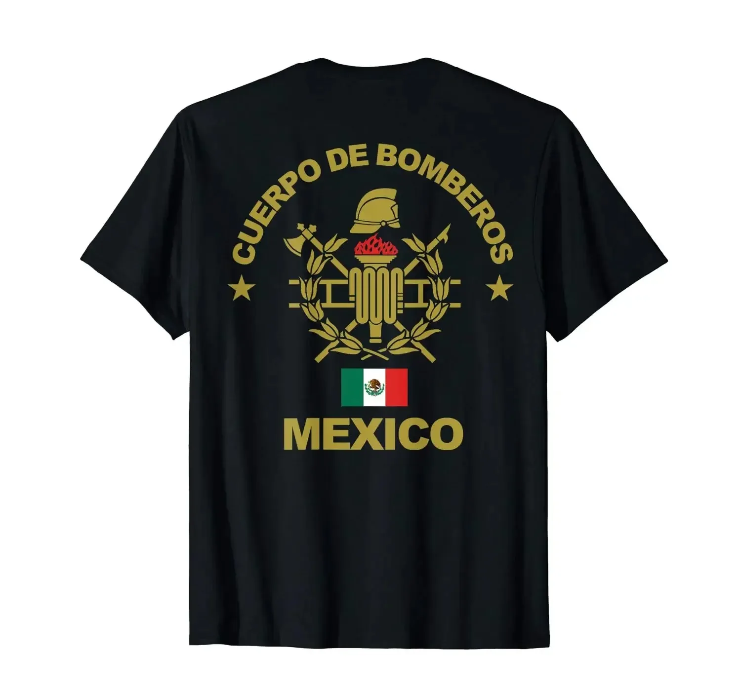 Mexico Fire Department Firefighters 100% Cotton T-Shirt Hip Hop Causal Graphic Short Sleeved Streetwear Oversized Tee Tops