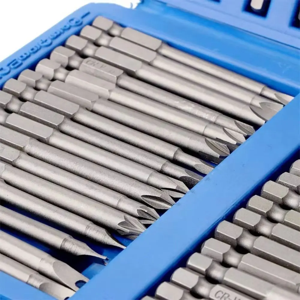 50/36Pcs Extra Long Long Screwdriver Bit Set 75mm Magnetlc Electric Screwdriver Set Multi-specification 1/4 Head