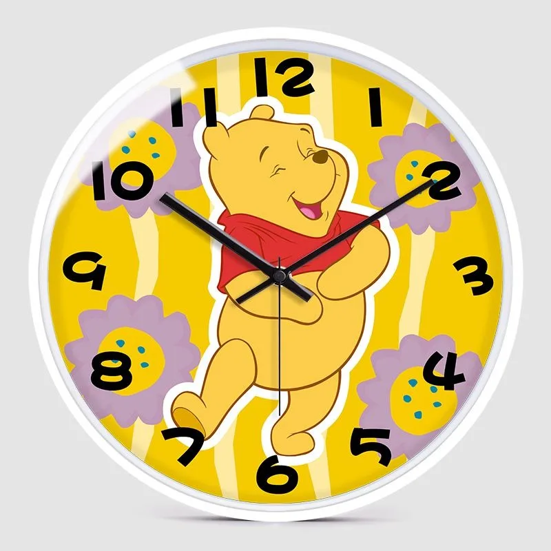 New Winnie the Pooh Cartoon Animation Creative Quartz Wall Clock Cute Fashion High-Value Room Living Room Decoration Clock