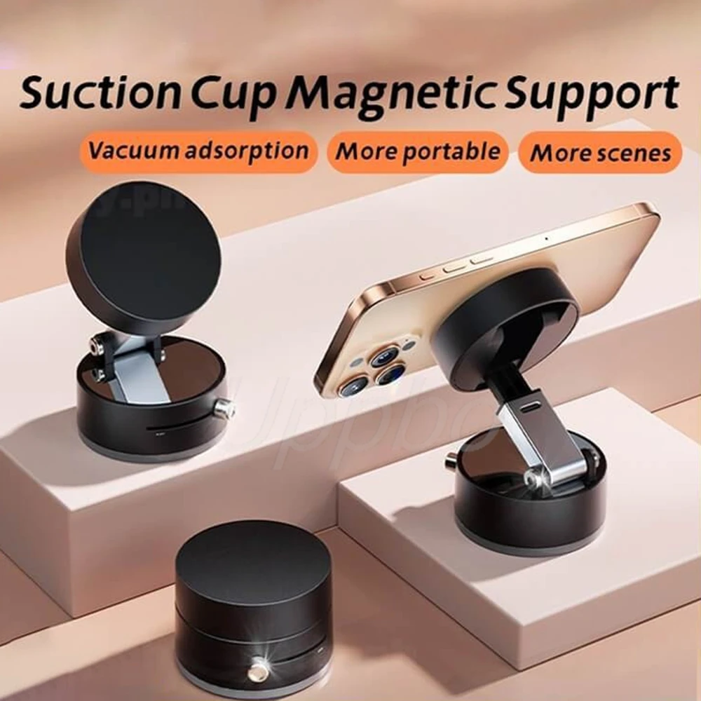 

Universal Vacuum Magnetic Car Phone Holder Foldable 360° Rotatable Suction Cup Phone Stand Universal Mount for iPhone Android