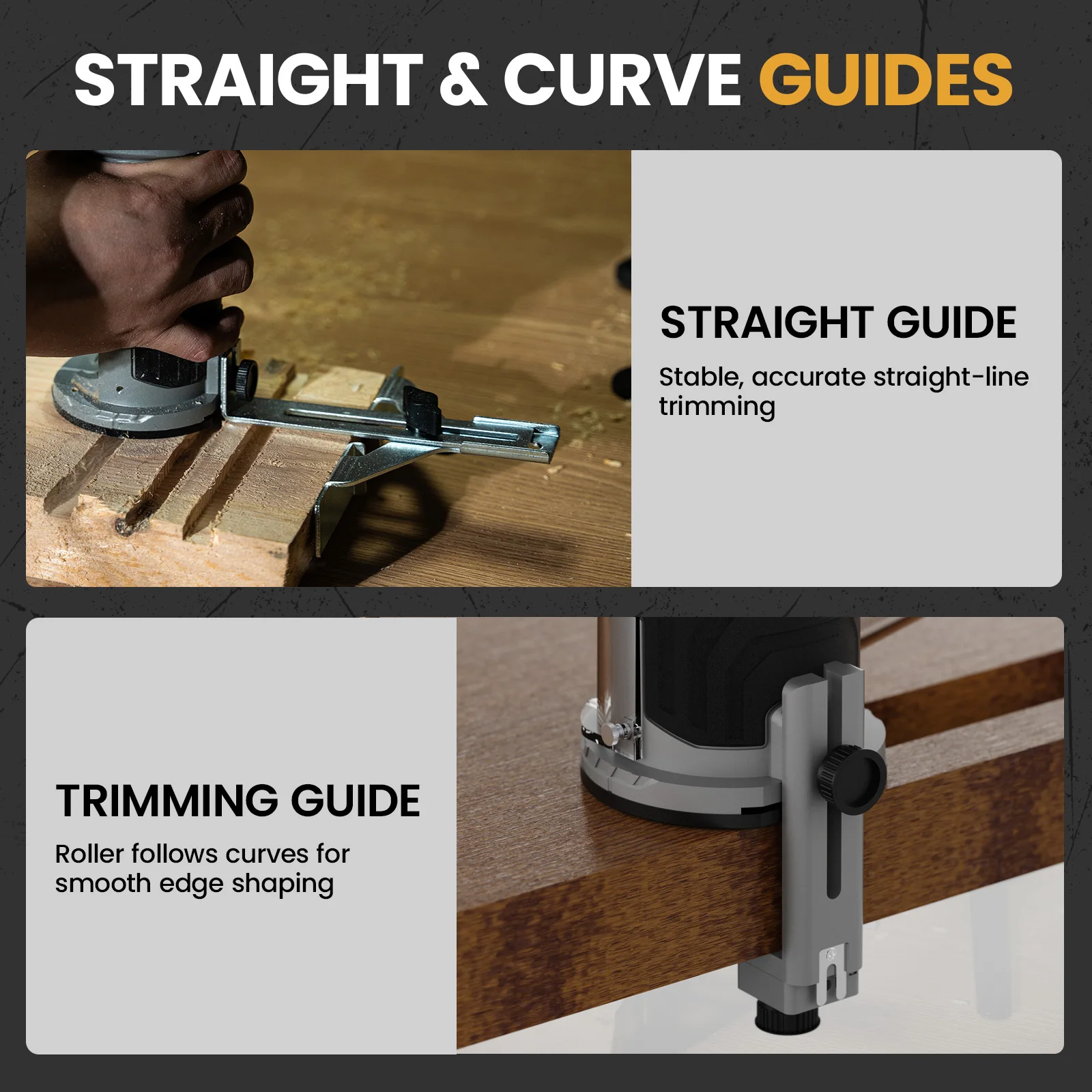 Cordless Compact Router, Compatible with DeWalt 18V 20V MAX Battery (Tool Only)