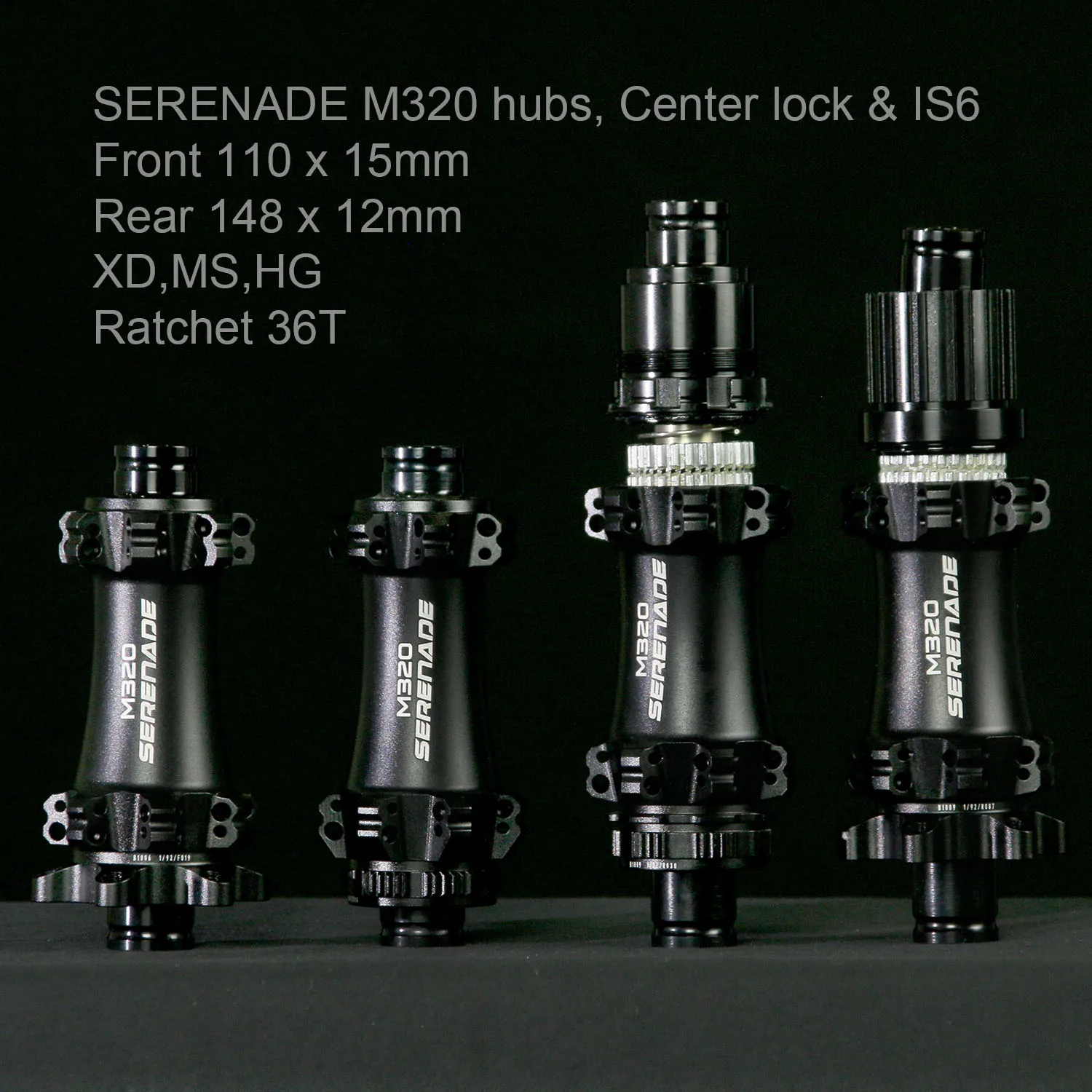 serenade-320gr-36t-trinquete-ultraligero-mtb-hub-28h-6-pernos-bloqueo-central-freno-de-disco-boost-hub-148x12mm-hg-xd-ms-freehub