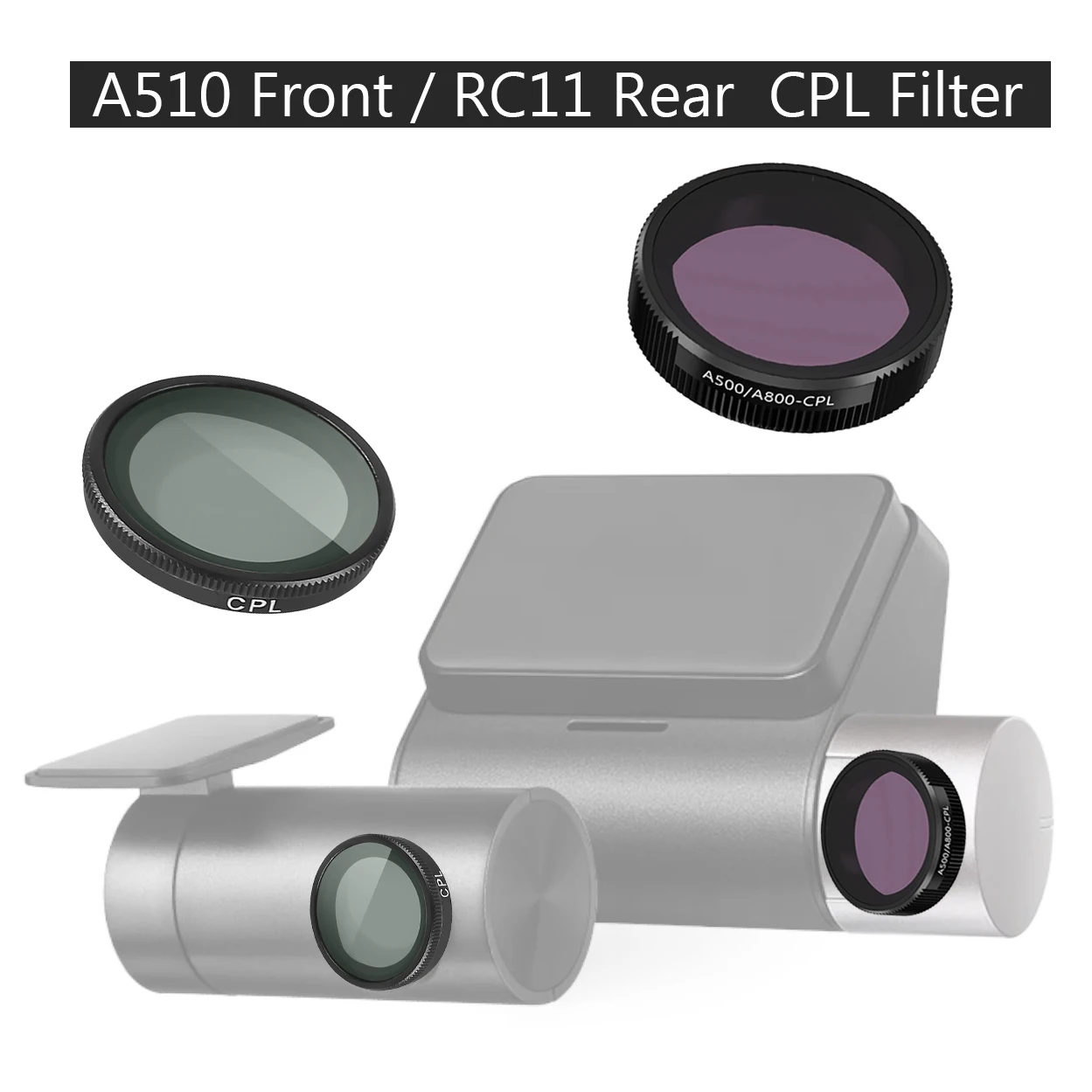 Filtr CPL do kamery 70mai Dash Cam A510 Filtr CPL do kamery 70mai Rear Cam RC11