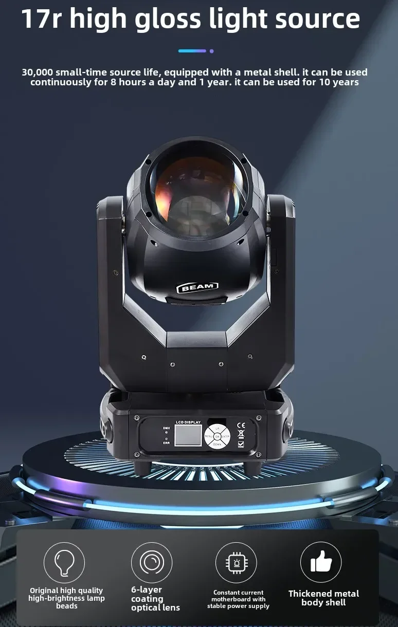 Luce a testa mobile con fascio da palco, sistemi di miscelazione a 14 colori con correzione automatica degli errori per matrimoni, bar e fasi