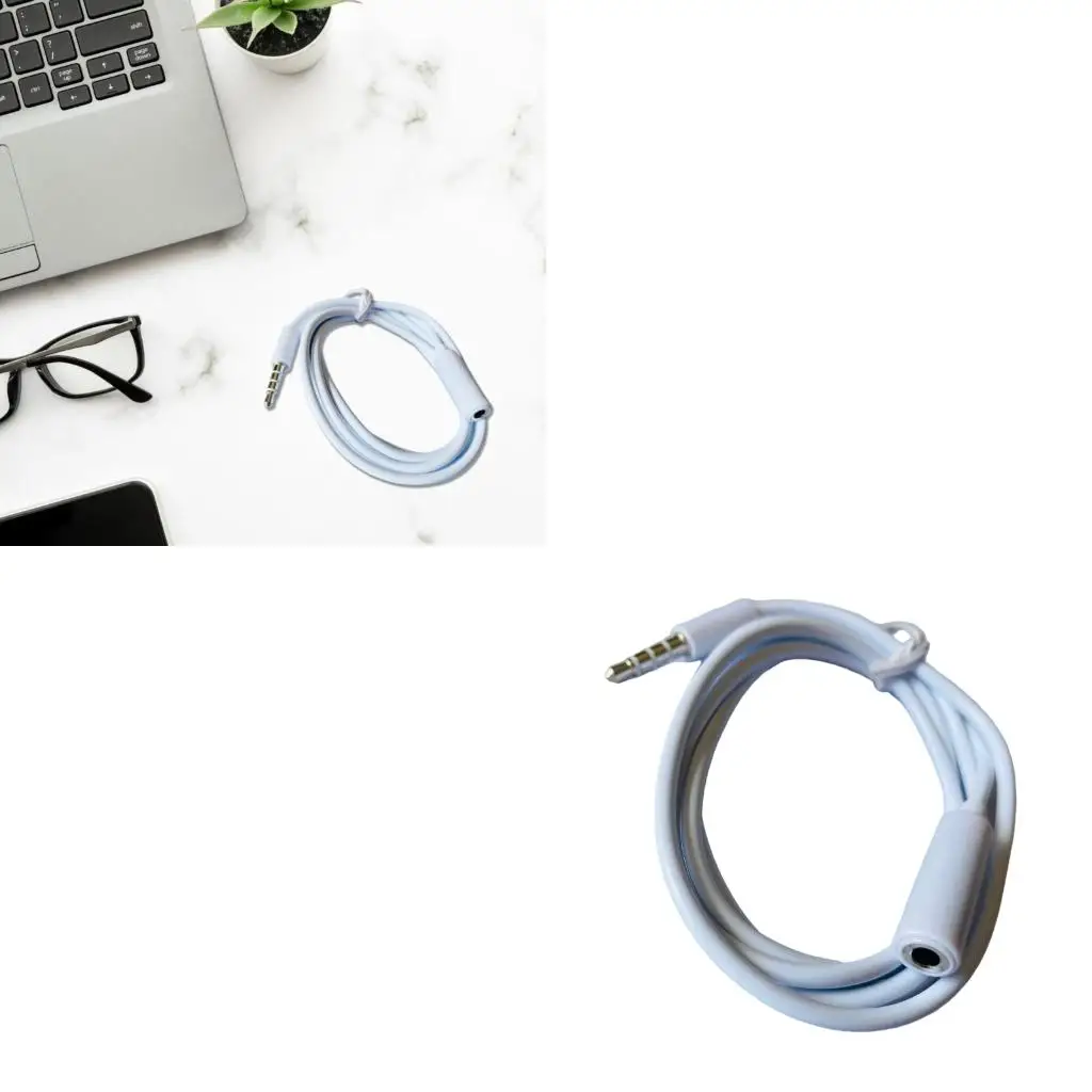  3.5mm Stereo Headphone 3.5mm Male To Female Earphone Headset Adapter for Smartphones Laptop Microphone