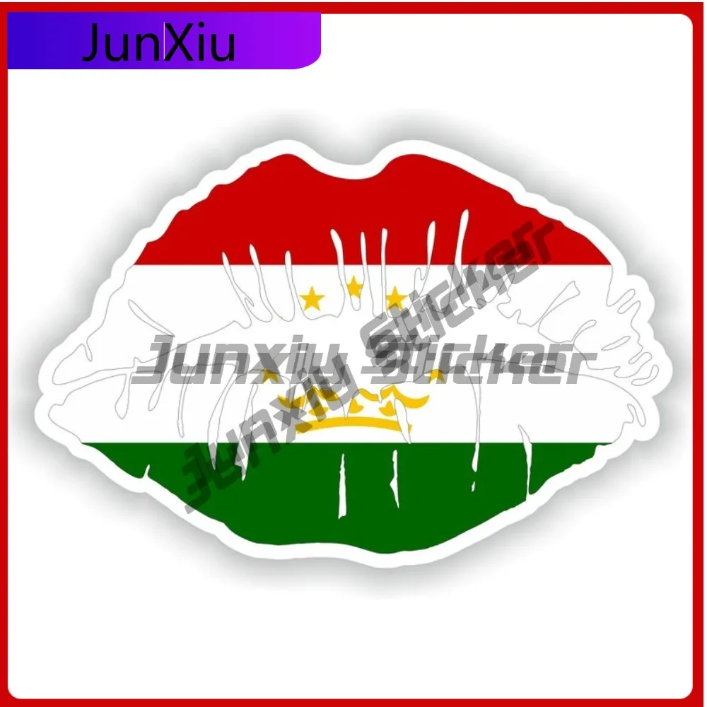 

Флаг Таджикистана, губы, национальная эмблема, наклейка для путешествий, наклейки и наклейка на зеркало, настенная наклейка для кемпинга, автомобиля X500, наклейки на мотоцикл