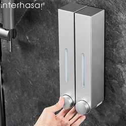 ¡Interhasa! Dispensador de jabón líquido montado en la pared, champú, Gel de ducha, Baño