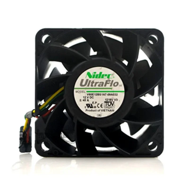 Вентилятор от столкновений от столкновений до щиколотки для Nidec V60E12BS1A7-09A032, вентилятор от столкновений, DC 12V, 2.