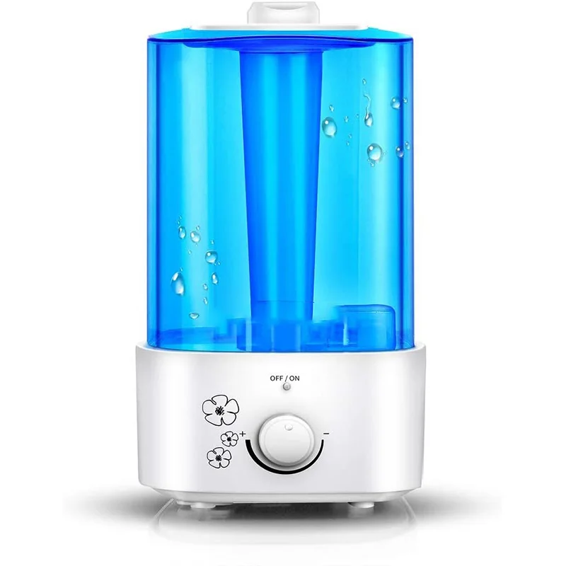 Silent Cold Mist Humidifier 2 Liter Small Air Humidifier, Suitable for Bedroom/Living Room US Plug