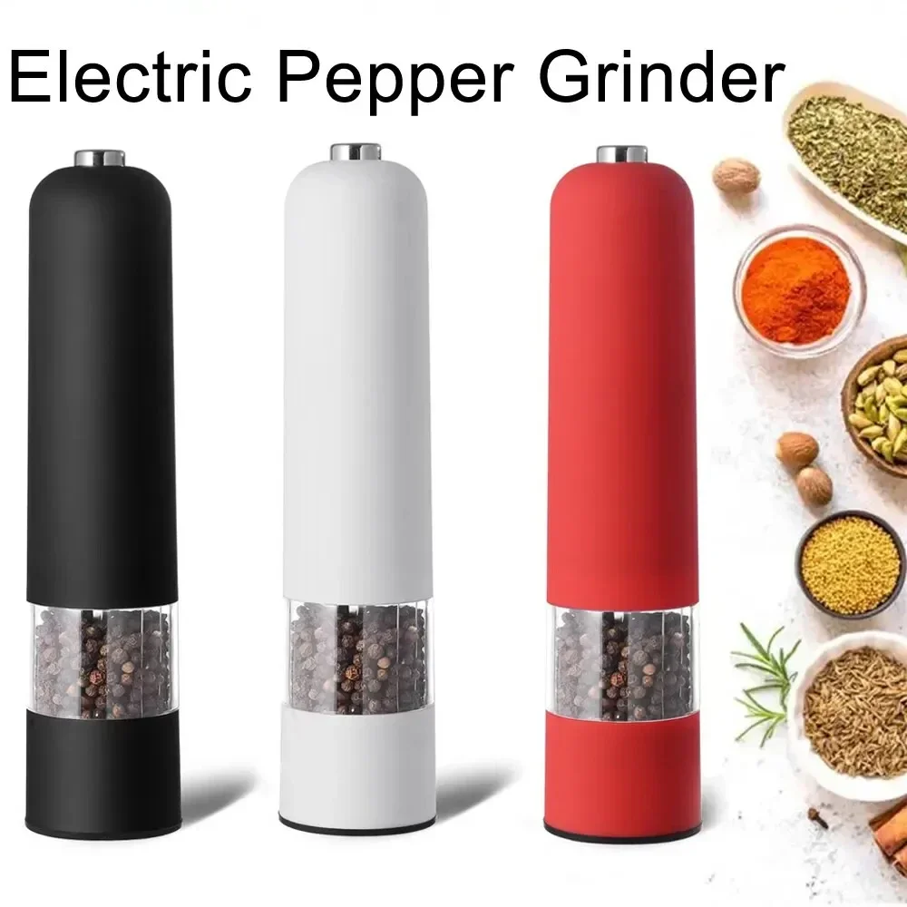 

Electric Automatic Mill Pepper And Salt Grinder With LED Light Adjustable Coarseness Spice Grinder Kitchen Cooking Tool Grinders