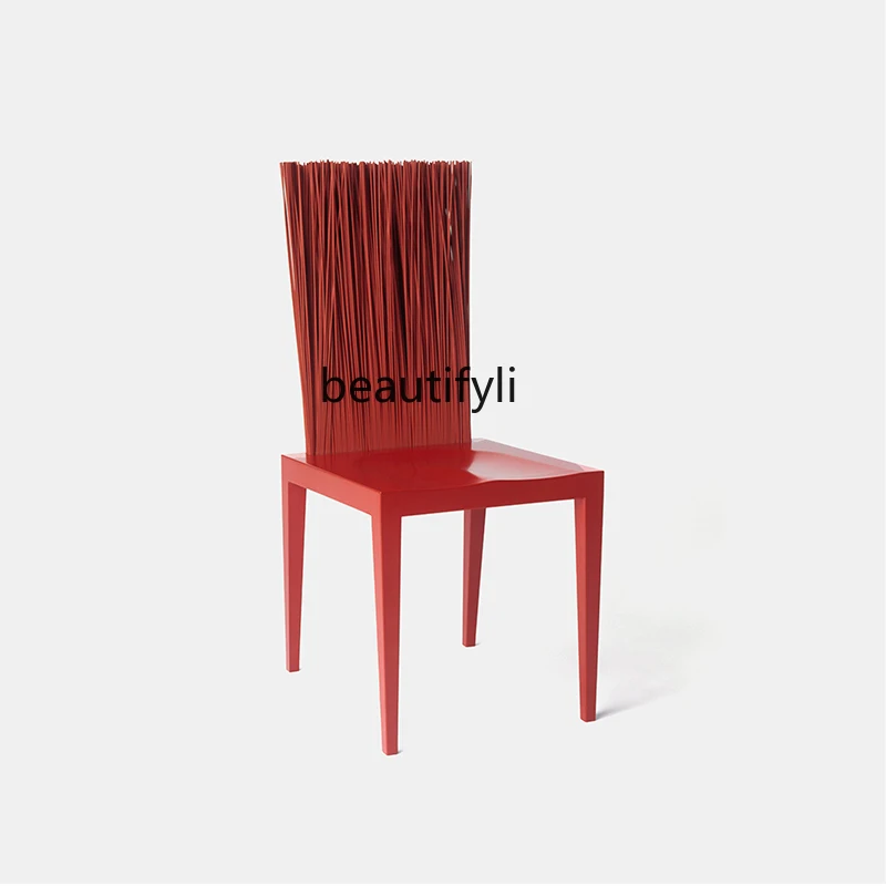 

Modern Designer Chair Italian Minimalist Dining Chair Creative Small Apartment Armchair Living Room