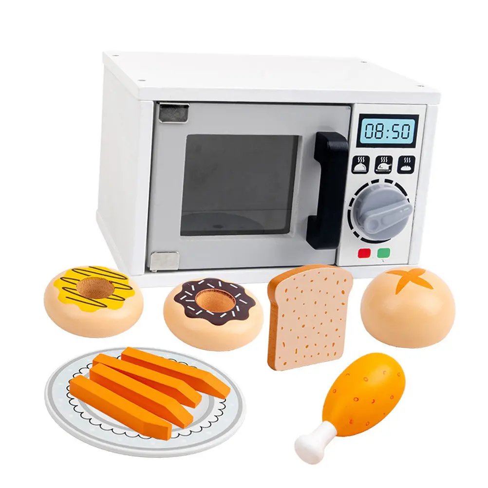 

11Pcs Kids Microwave Oven Cooking Set Premium Safe Non-Toxic Material Bright Colors for Playing House Parent-Child Interactive