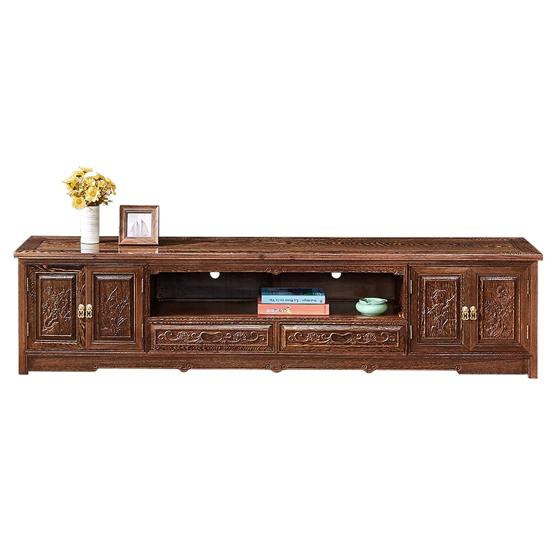 

Furniture wood living room carved antique TV cabinet, Chinese floor cabinet