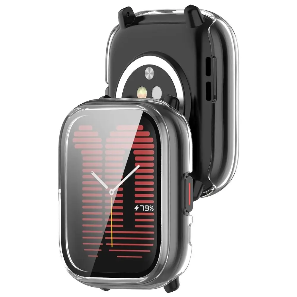 Protective Case For Amazfit Active Full Cover Screen Protector Tempered Glass Film Bumper Shell