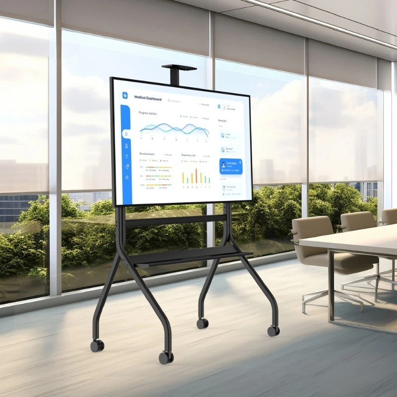 Conference Tablet Enterprise Smart Business Display Teaching Machine Herringbone TV Cart