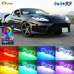 For Hyundai Tiburon Coupe SIII GK FL2 2007 2008 2009 RF Remote BT App Multi-Color Ultra Bright RGB LED Angel Eyes Halo Kit Rings