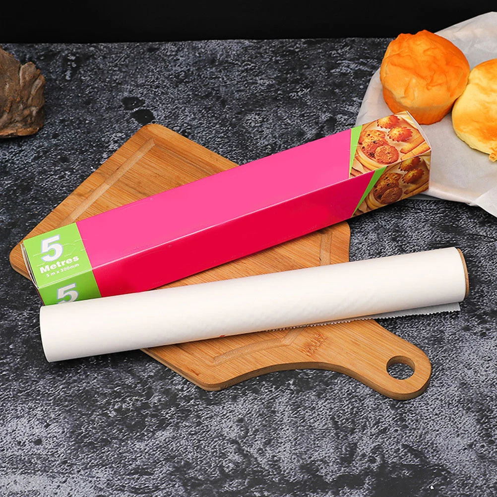 

1pc 1 Roll Cuttable Baking Paper Non-Stick Thickened Parchment Sheets For Cookies Bread Fish Vegetables Multi-Function Grill Pan