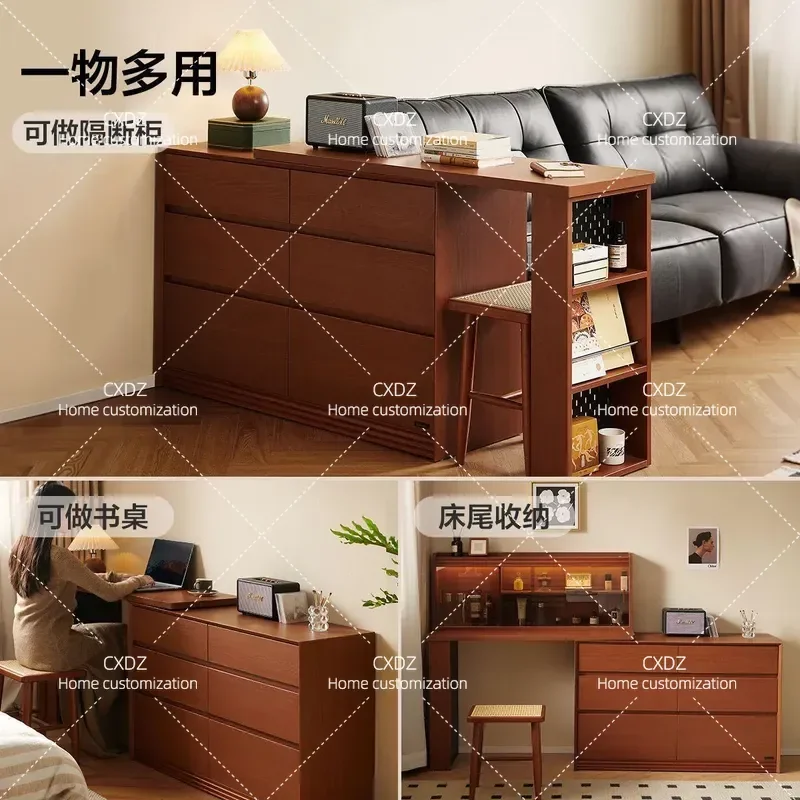 Boxwood Dresser Antique Chest Integrated Girls Bedroom Makeup Table Desk Simple Storage Cabinet