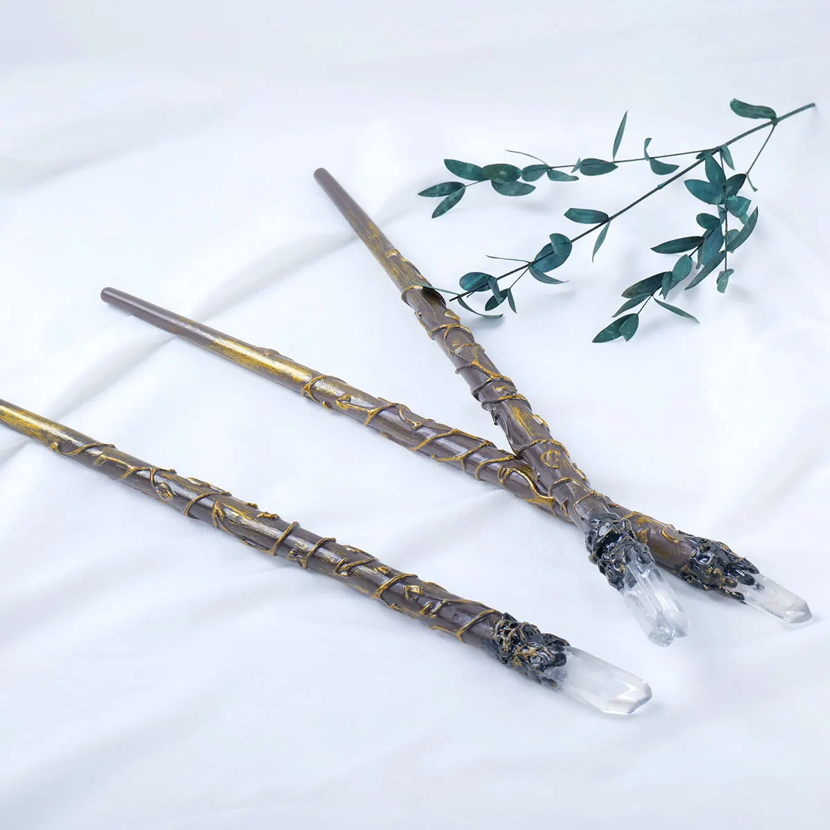 قطعة واحدة من عصا كوارتز شفافة من الكريستال الطبيعي يمكنك صنعها بنفسك عصا خرافية إبداعية عصا سحرية لتزيين المنزل #1