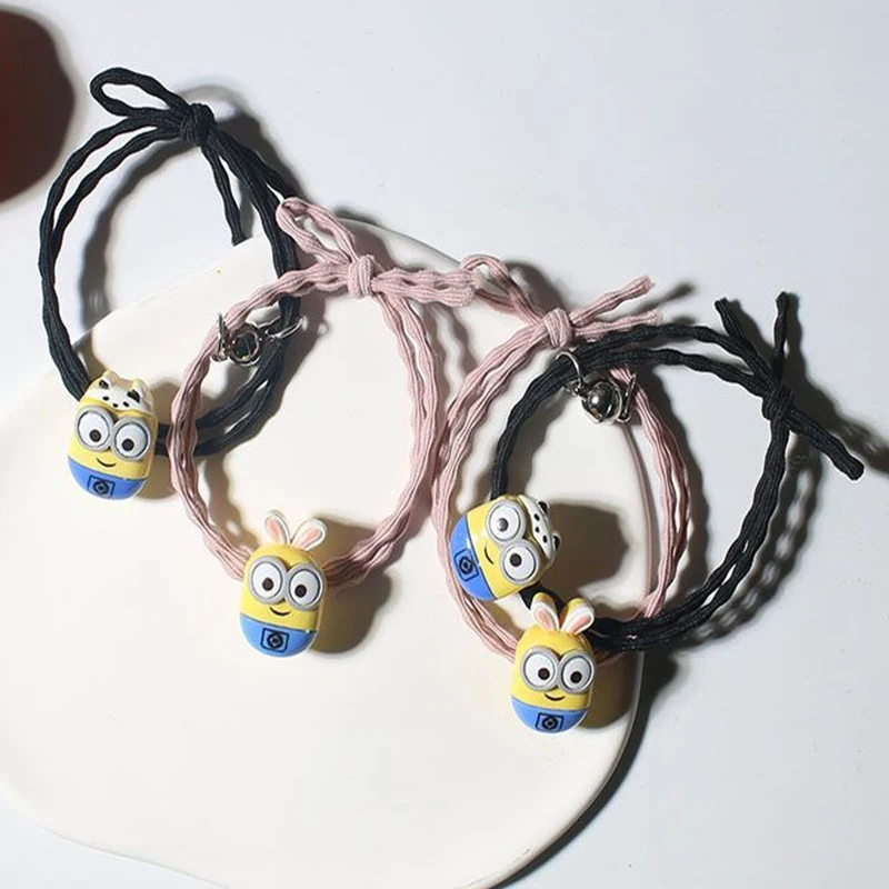 

Despicable Me Minion Kawaii Cartoon Scrunchie Creative Figure Couple Bestie Elastic Hair Tie Hair Accessory Gift