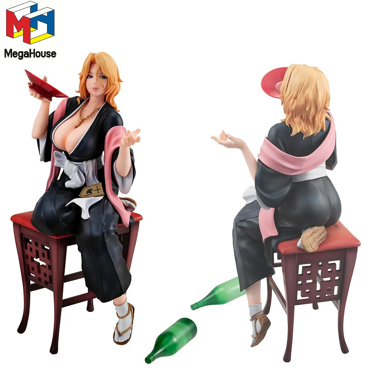 100% Original in Stock MegaHouse G.E.M. Bleach Sennen Kessen-hen Matsumoto Rangiku Horoyoi Ver. Collection Series  Model Toys