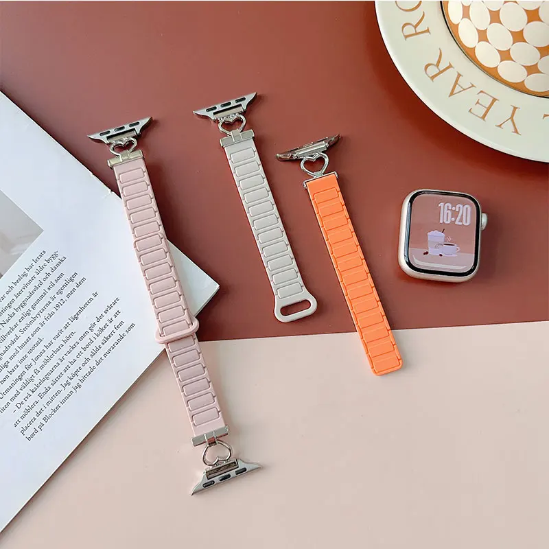 نمط الأشرطة ل سوار ساعة يد آبل 45 مللي متر 44 مللي متر 40 مللي متر 42 مللي متر 46 مللي متر 41 مللي متر 49 مللي متر 38 مللي متر سيليكون سوار IWatch سلسلة 10 SE 9 8 7 الترا 2