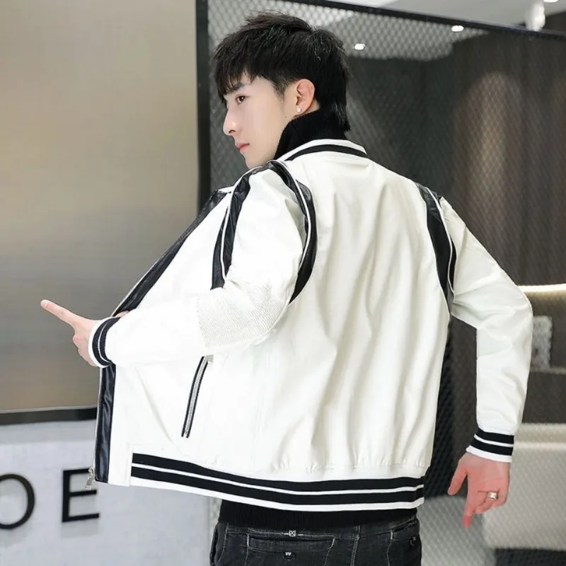 

Men's Winter Soft Sheepskin Baseball Jacket 2025 Genuine Leather Short Jacket Fashionable Lightweight​