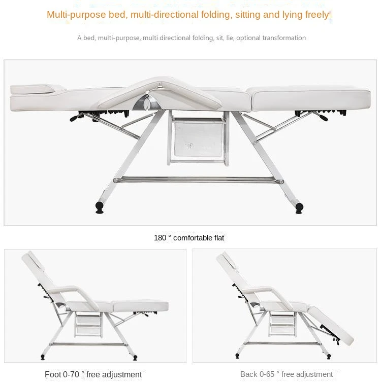 Zc Multifunctional Foldable and Hoisting Beauty Dental Medical Professional Semi-Permanent Eyebrow Tattoo Bed Tattoo Chair